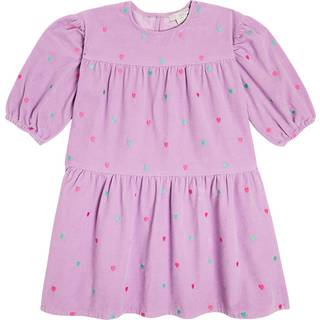 Stella McCartney Kids Embroidered corduroy dress - purple - Y 10