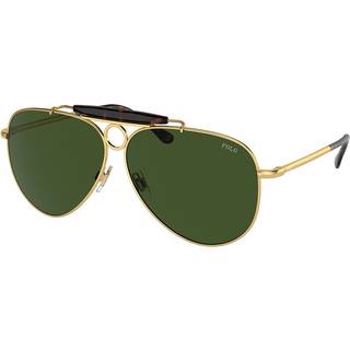 Polo Ralph Lauren Mand PH3149 941171 Solbriller Metal Guld Grøn Pilot Normal
