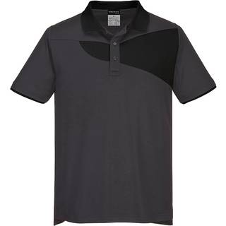 PW2 Polo T-Shirt S/S Zoom Grå/Sort (Størrelse: Large)
