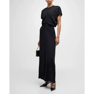 Toteme Silk maxi dress - black - XS