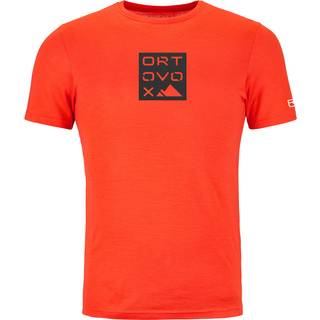 Ortovox 185 Merino Square TS Merino-shirt Herrer størrelse XXL farve orange