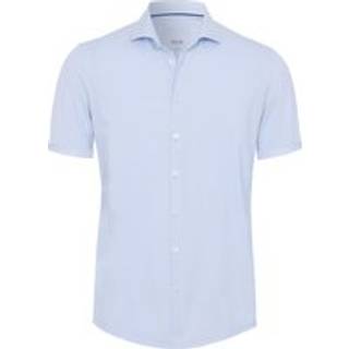 PURE Herren Kurzarmhemd blau meliert