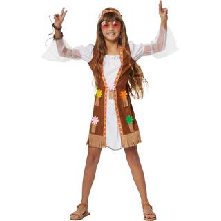 Groovy Hippie børnekostume - 128 (7-8y)