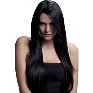 Langhaar Perücke Amber schwarz