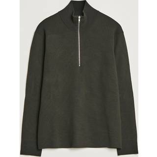 NN07 Harald Cotton/Modal Half Zip Dark Army