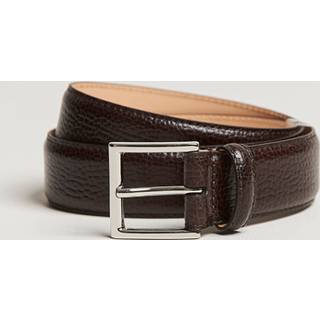 Crockett & Jones Belt 3,5 cm Dark Brown Grained Calf