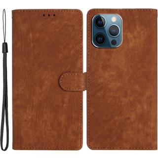 SKALO iPhone 15 Pro Max Flip Cover m. pung i PU-læder - Brun