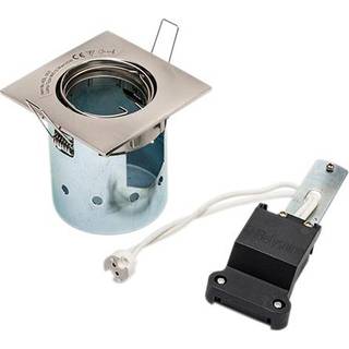 Downlight MR16 blank børstet stål firkant