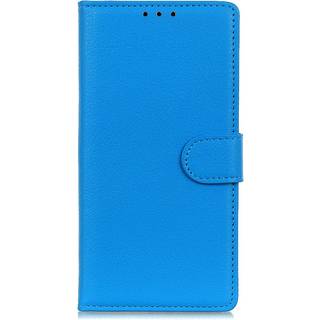 Motorola Moto G72 Litchi Læder Flip Cover m. Pung - Blå