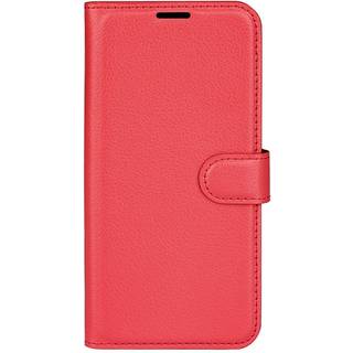 Xiaomi Poco F4 Litchi Læder Flip Cover m. Pung - Rød