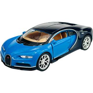 Welly Bugatti Chiron blå 1:34-1:39 Die-Cast Ny i æske metalmodel