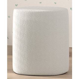 Sengebord/puf i bouclé – Moon Natbord, hvid