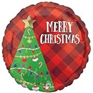 Merry Christmas folieballon, 45 cm