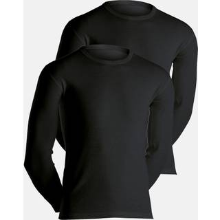 Langærmet t-shirts 2-pak | 100% merino uld | Sort