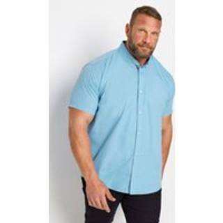 BadRhino Big & Tall BadRhino Big & Tall Light Blue Short Sleeve 100% Cotton Poplin Shirt