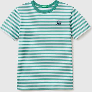 Benetton Drenge stribet 100% Bomuld Logo T-shirt10 - 11 år (140 - 146cm)