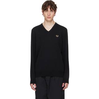 Fred Perry Herren Pullover schwarz unifarben