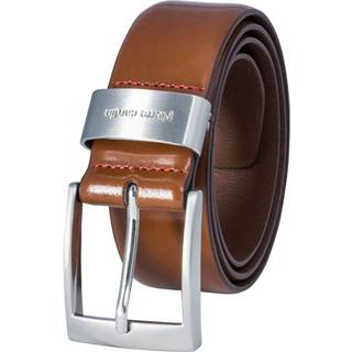 Pierre Cardin Herren Gürtel braun, cognac Glattleder