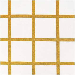 Stoff Karo groß Karo weiß-gold 140cm - Weiß, Gold