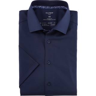 OLYMP Herren Kurzarmhemd blau