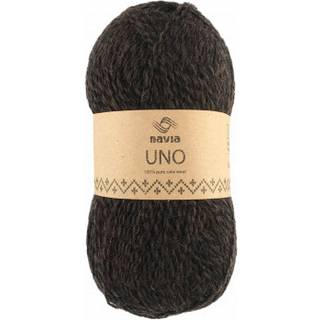 Navia UNO 16 Mørkebrun Indhold: 100% Uld Vægt/Længde: 50 g = ca. 350 meter Anbefalede pinde: 2,5 mm Strikkefasthed: 10 cm = 31 masker Vaskes i hånden / Tåler ikke tørretumbling, tørres fladt..