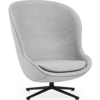 Normann Copenhagen Hyg Lænestol med Drejestel Høj Sort Aluminium/Grå LDS16