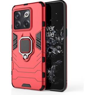 SKALO OnePlus 10T 5G Armor Hybrid metal ring cover - Rød