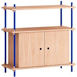 Moebe Reolsystem s.85.1.B - Oak/Deep-Blue