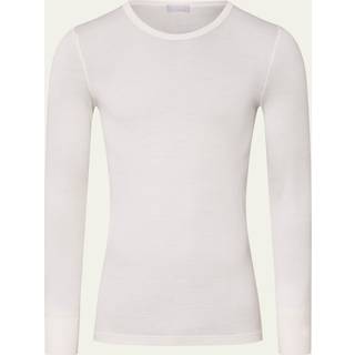HANRO Herren Longsleeve weiß Baumwolle & Mix unifarben