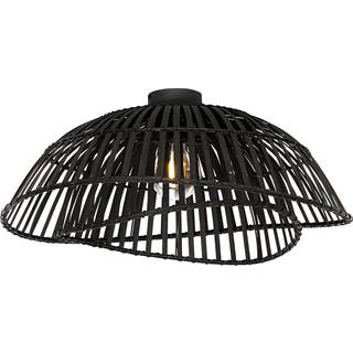 Oriental loftslampe sort bambus 62 cm - Pua