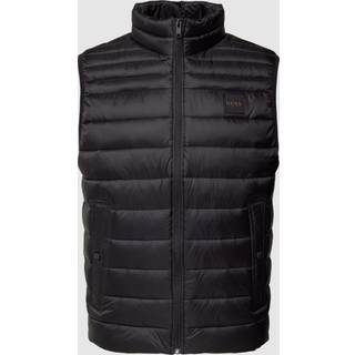 BOSS Orange Herren Steppweste schwarz unifarben