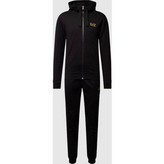 EA7 Herren Trainingsanzug schwarz Baumwolle & Mix unifarben