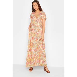Lts Tall Yellow Floral Print Maxi Dress 18 Lts | Tall Women's Maxi Dresses