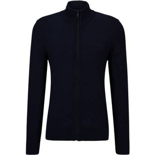 BOSS Orange Herren Pullover blau unifarben