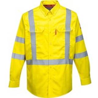 Bizflame 88/12 FR hi-vis skjorte - Gul (Størrelse: M)
