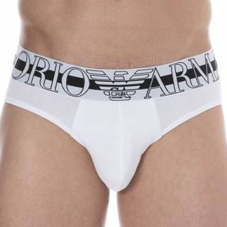 Emporio Armani Megalogo Cotton Briefs - White