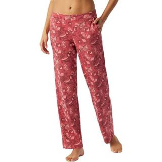 Schiesser Mix and Relax Long interlock Pants - Red Pattern-2 - 36