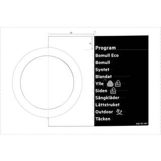 Electrolux programplade, knap, klæbestof 140201614017