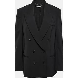 Stella McCartney Oversized double-breasted wool-blend jacket - black - XS