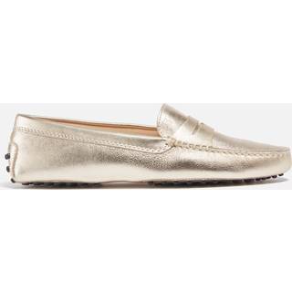 Tod&#39;s Metallic leather moccasins - silver - EU 36