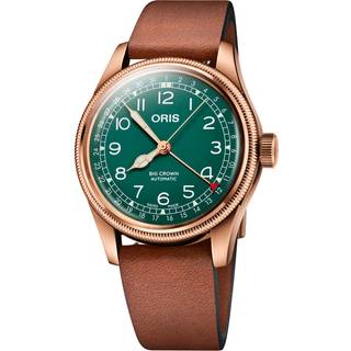 ORIS Big Crown Pointer Date Bronze, grøn med rem -40 mm