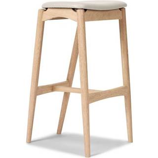 Sibast Furniture No 7 Barstol 65 Uden Ryg Hvidt Olieret Eg/Silk Lysegrå
