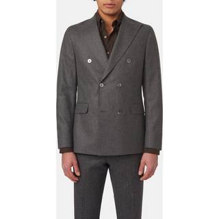 Oscar Jacobson - Regular Fit Dobbeltradet Flannel Jakkesæt - størrelse 48 - Herre