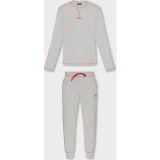 Diesel RED TAG Stretch Cotton UMSET-WILLONG Long Pyjamas Set with V