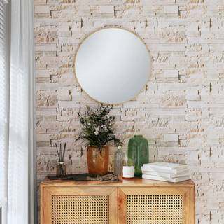 3D-Tapet 10X0,53 M Sten-Look Ikke-Vævet Og Brun - Beige