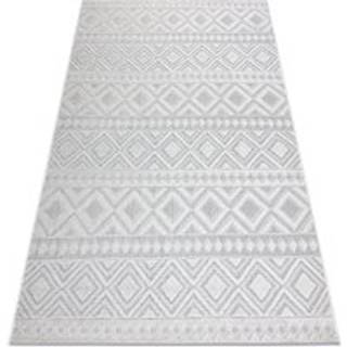 Tæppe Strukturelle SOLE D3851 Boho, diamanter - Fladt vævet, to niveauer af fleece beige 200x290 cm