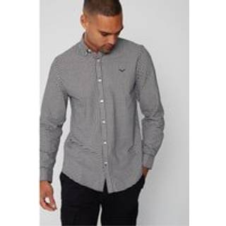 Threadbare Threadbare Black 100% Cotton Long Sleeve Check Shirt