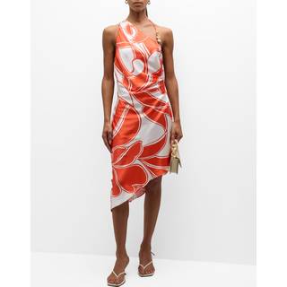 SIR Ramona printed silk midi dress - multicoloured - L