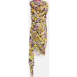 Dries Van Noten Floral gathered midi dress - multicoloured - L