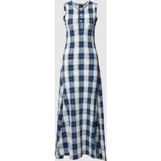 Polo Ralph Lauren Plaid cotton jersey maxi dress - blue - XL
